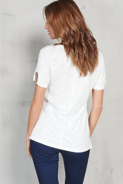 White Marl T Shirt